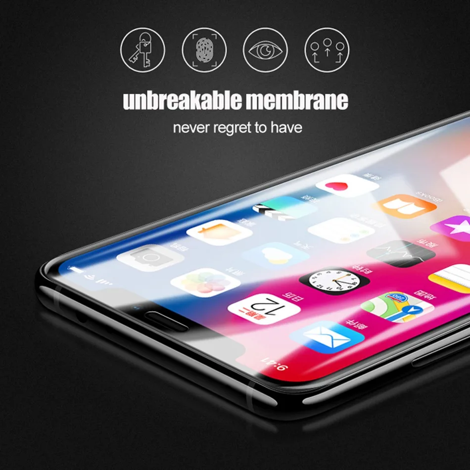 

Unbreakable membrane For iPhone 7 X XR XS Max TPU Screen Full Protector Film For iPhone 8 Plus 6 6s Invisible Diamond Film