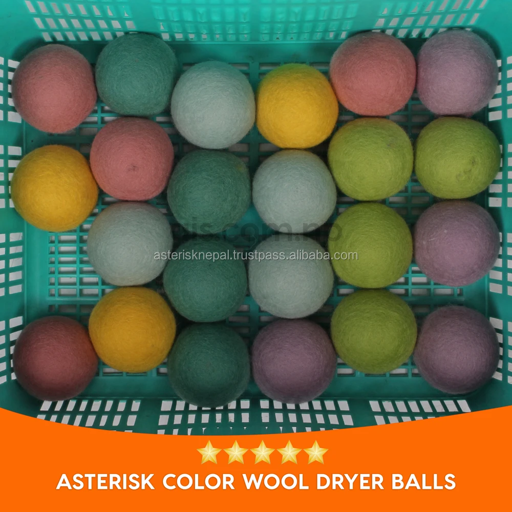 Best Colorful Wool Dryer Balls Organic Handmade Felted Lint Balls