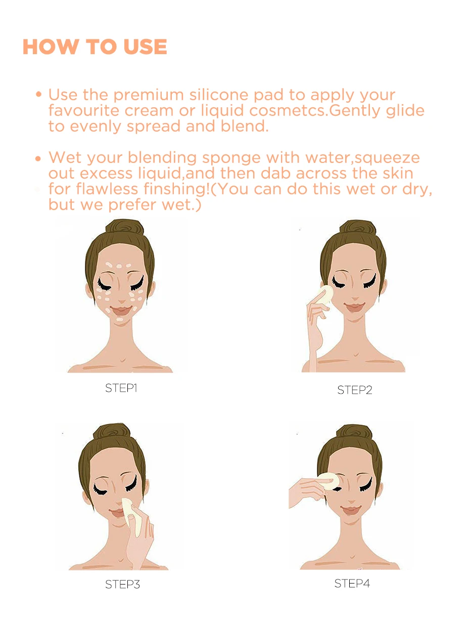  Free Sample Beauty Tool Glitter Silicone Makeup Sponge Puff