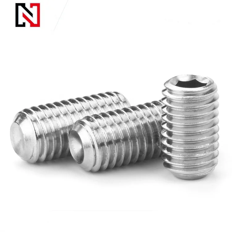 
Stainless steel DIN916 hexagon socket set screw with cap point 