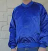 Royal Blue Satin Varsity Jacket High Quality Satin Varsity Snaps Jacket With Inside Quilted Diamond Laser Lining