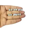 Aquamarine Electroplated Raw Earring Stud
