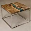 Modern furniture high quality Wooden slab table top river table solid wood clear epoxy resin table