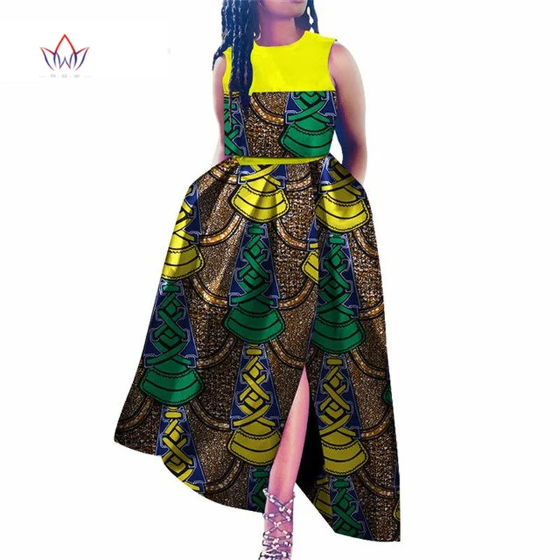 

african dresses for women dashiki bazin riche style femme african clothes graceful lady print wax plus size party dress WY3595