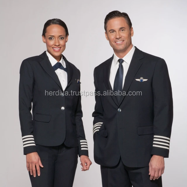 airline pilot captain uniform clothing long sleeve one piece set