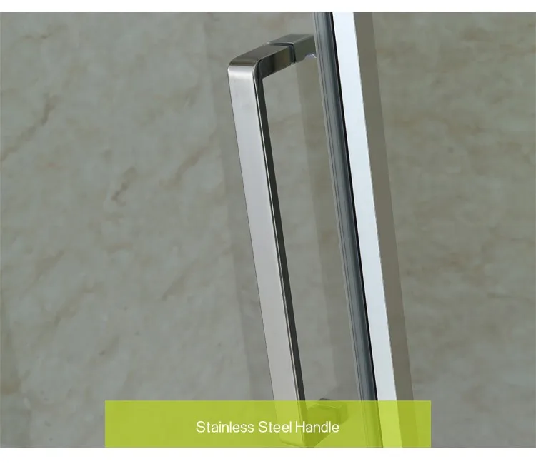 5/16" 8 Mm Tempered Glass Pivot Door Shower Cabin With Stainless Steel