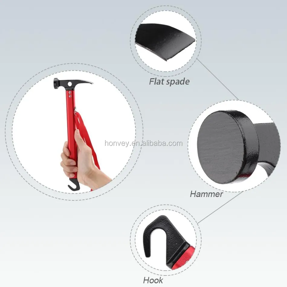 Steel tent peg extractor avec plastique poignée