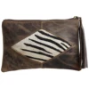 Real Leather Unique Pattern Clutch with Leopard print for Girls and Ladies