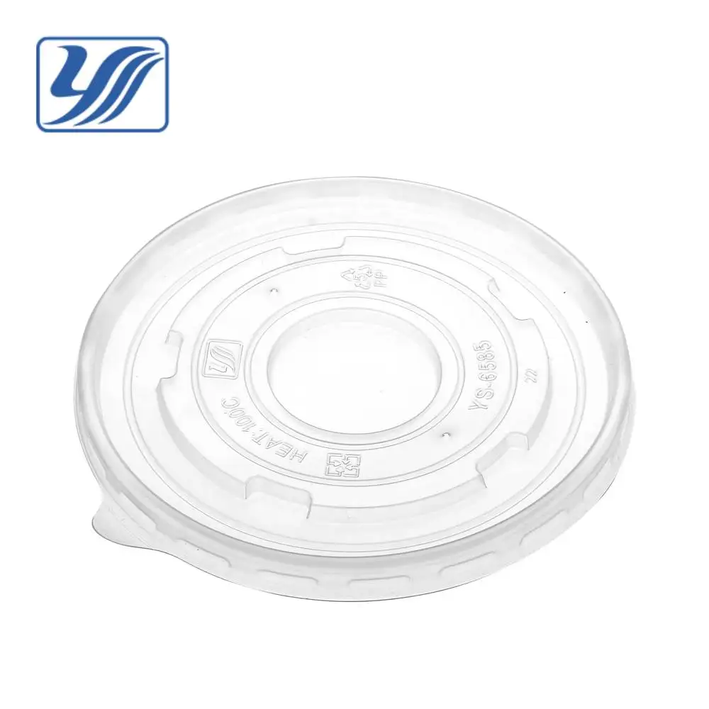 
12oz 101mm plastic PP flat lid for paper soup cup 