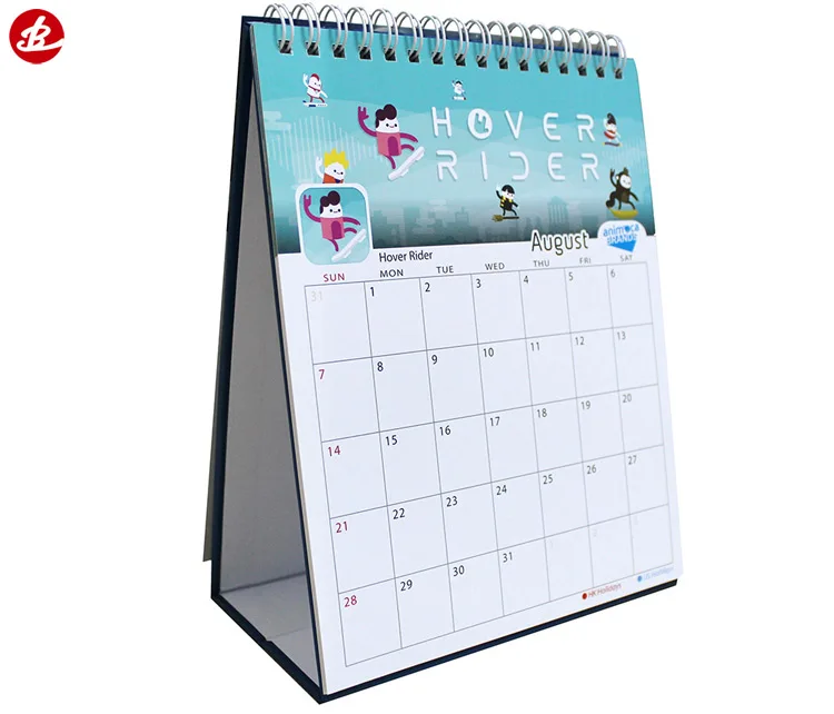 High Quality Custom Printing Full Color 2018 Spiral Chinese Wall Desk Table Calendar