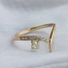 Diamond 18k Solid Gold New Style Ring For Women's