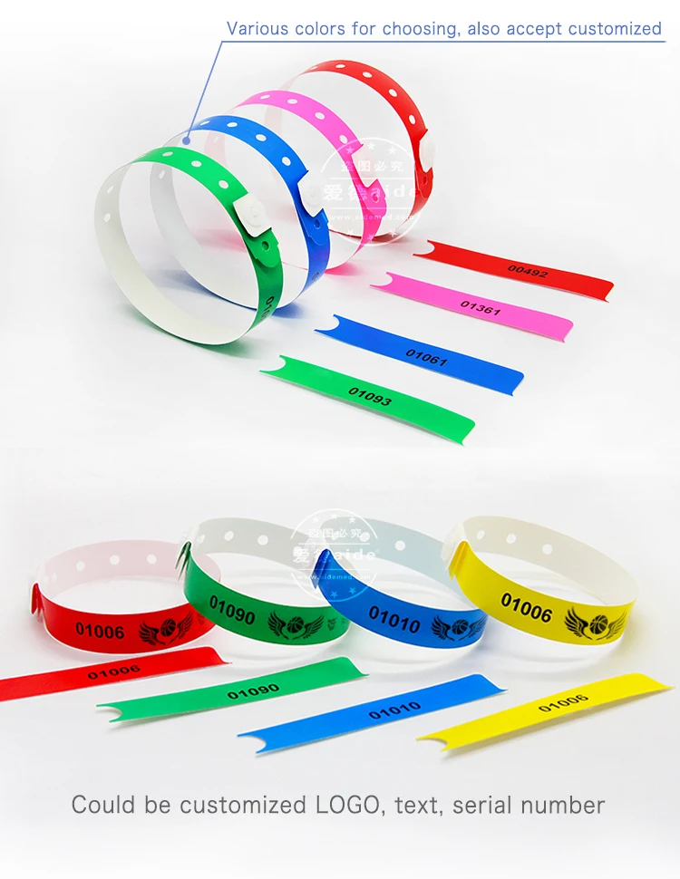 Make In China Clear Disposable Id Plastic Wristband With Stub Buy