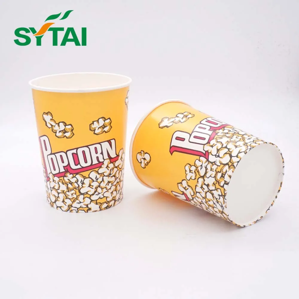 Custom Printed 32 Oz Disposable Paper Popcorn Bucket Buy 32 Oz