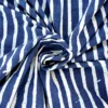 Straight line printed block print indigo blue cotton fabric dress material wholesale