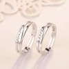 2018 Amason Brass Diamond Couple Rings for Valentine's Day Gift Ring Adjustable Engagement Women Wedding Ring