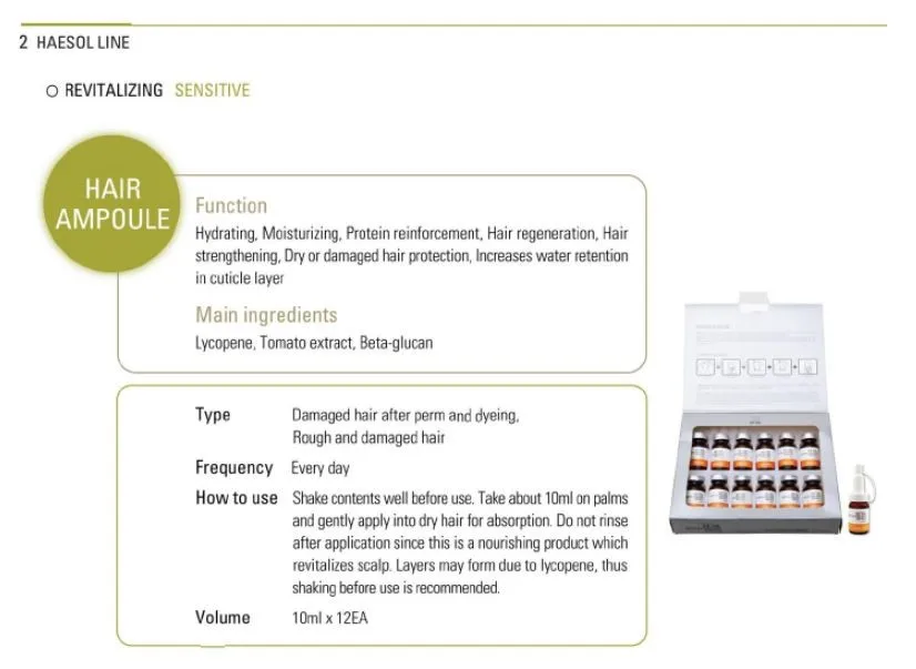 Revitalizing Hair Ampoule Made In Korea Hot Sales Special Offering