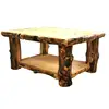 Natural tree leg wooden table
