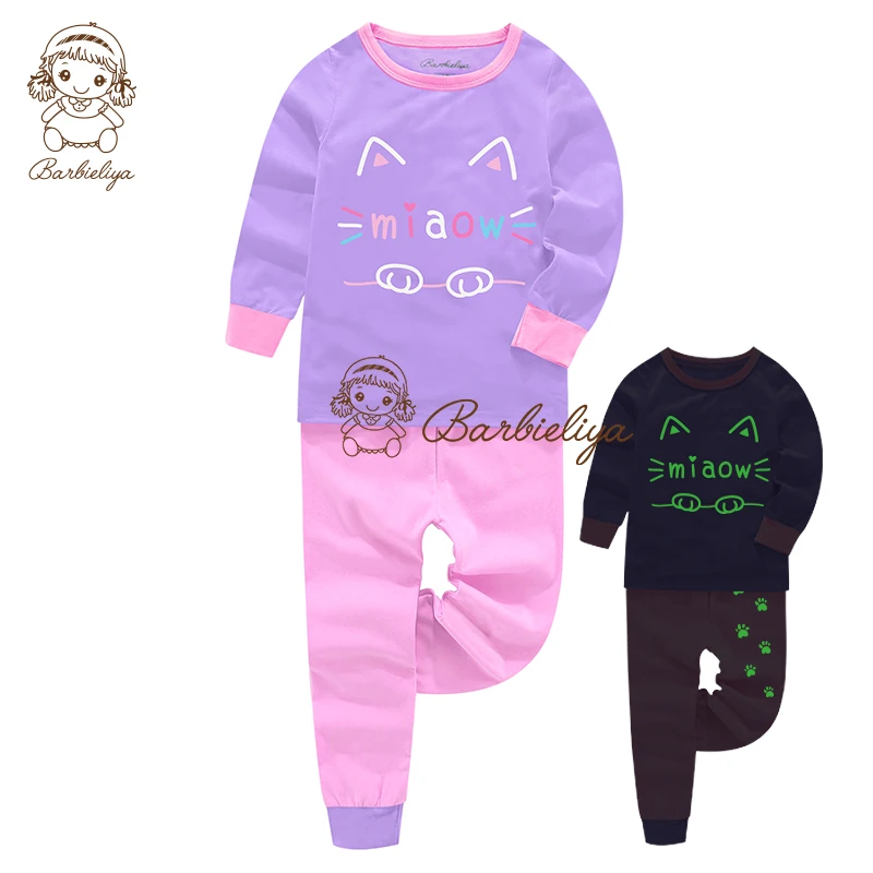 

v-unicorn girls pyjamas sleepwear cartoon long sleeve nightwear boutique cotton boy girl pajamas kids night wear