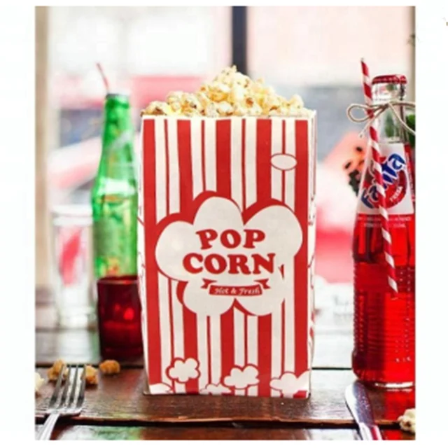 microwave popcorn bags accept custom printing  greaseproof paper bag for packing popcorn