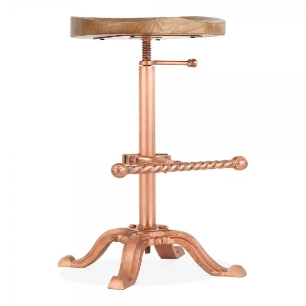 Wooden Tractor Seat Bar Stool With Cast Iron Base/tractor Seat Bar