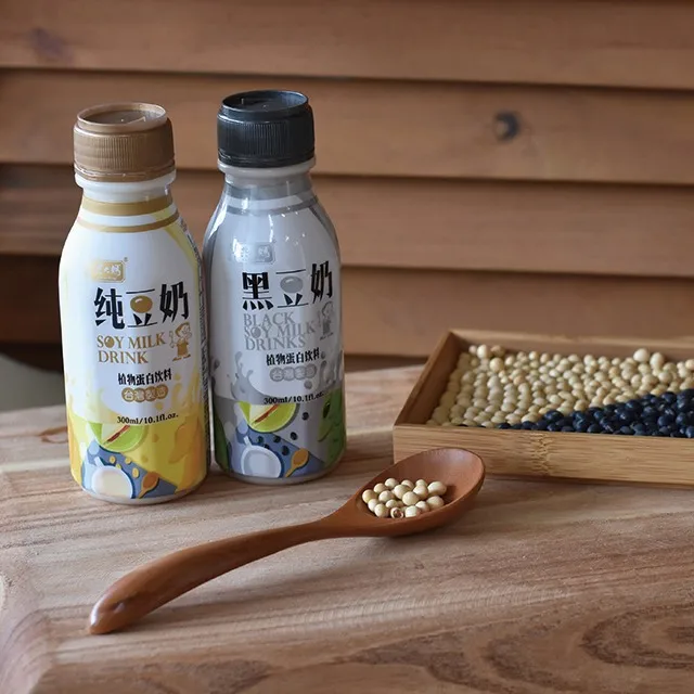 
Taiwan 300ml soft drink plastic bottle black soy milk 