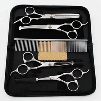 

5 parts one set Round Tip Cat Dog Grooming Scissors Kit