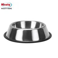 

stainless steel dog feeder bowl dog bowl with non-slip rubber ring