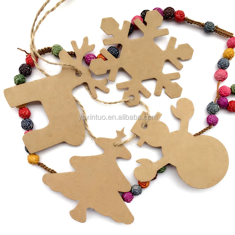 Wholesale New Design 100 Piece Merry Christmas 4 Style Christmas Kraft Paper Hang Tag - Buy