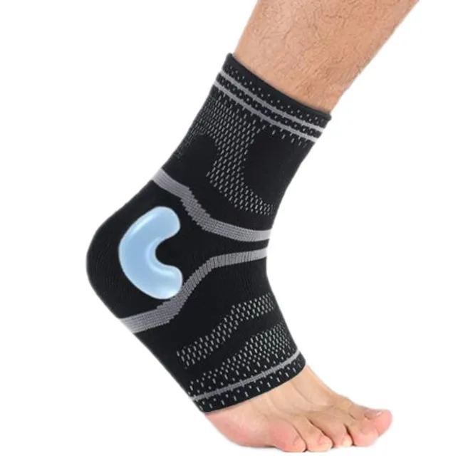 Hot Sale Compression Ankle Sleeve Silicone Pad Support Elastic Ankle ...