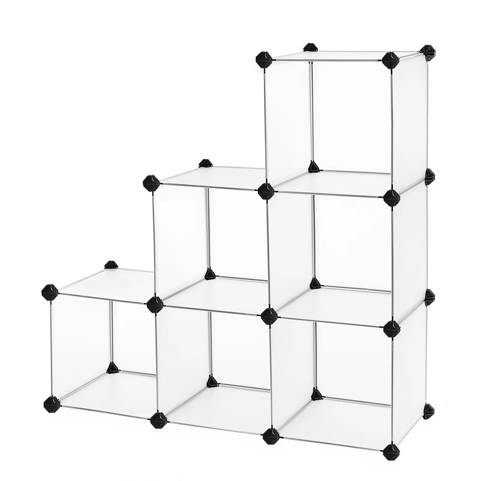 Diy Plastic Space Saving Cabinet Chests Shelf Black Ulpc06h Songmics 6 Cube Storage Organizer