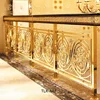 High end indoor luxurious gold color brass stair railing