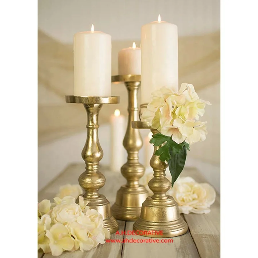 Matte Gold Pillar Candlestick Holder Buy Hammered Metal Candle Holders Tall Metal Candle Holders Cheap Tall Floor Standing Metal Candle Holder