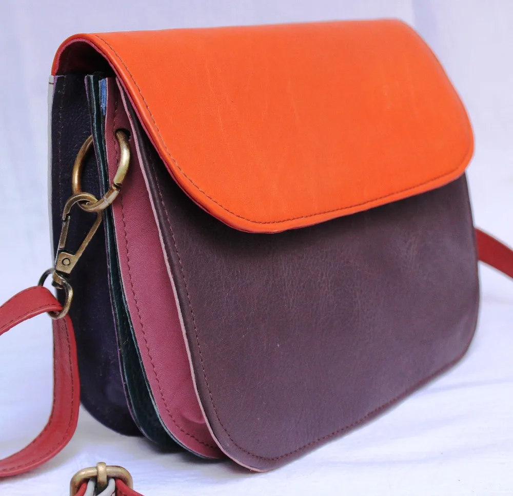 Colorful Real Leather Cross Body Sling Bag Buy Women Sling Bag