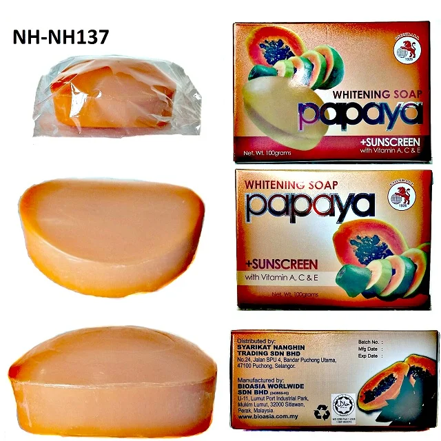 
Excellent Quality Best Skin Whitening Soap Papaya 100gm 