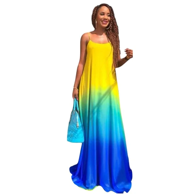 

Women Sexy Boho Summer Dresses Casual Chiffon Vestidos Evening Party Beach Long Maxi Dress