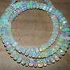 Natural Ethiopian Opal Stone Faceted Rondelle Beads Strand