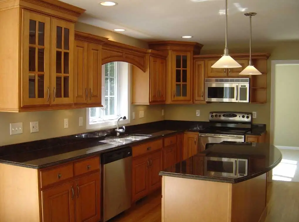 Nuevo Modelo De Gabinetes De Cocina De Madera Para Cocina Pequeña Se