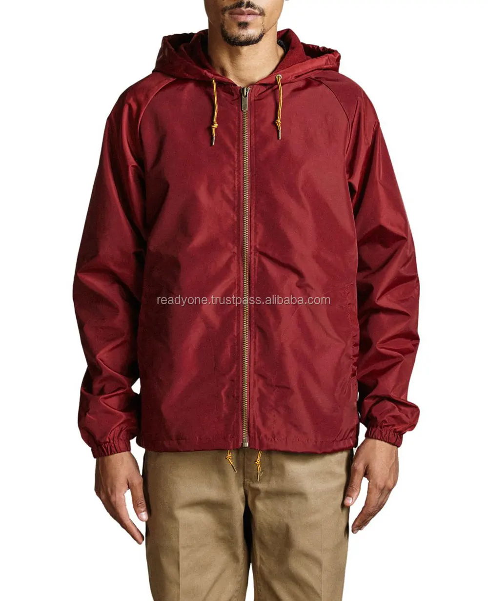 plain red windbreaker