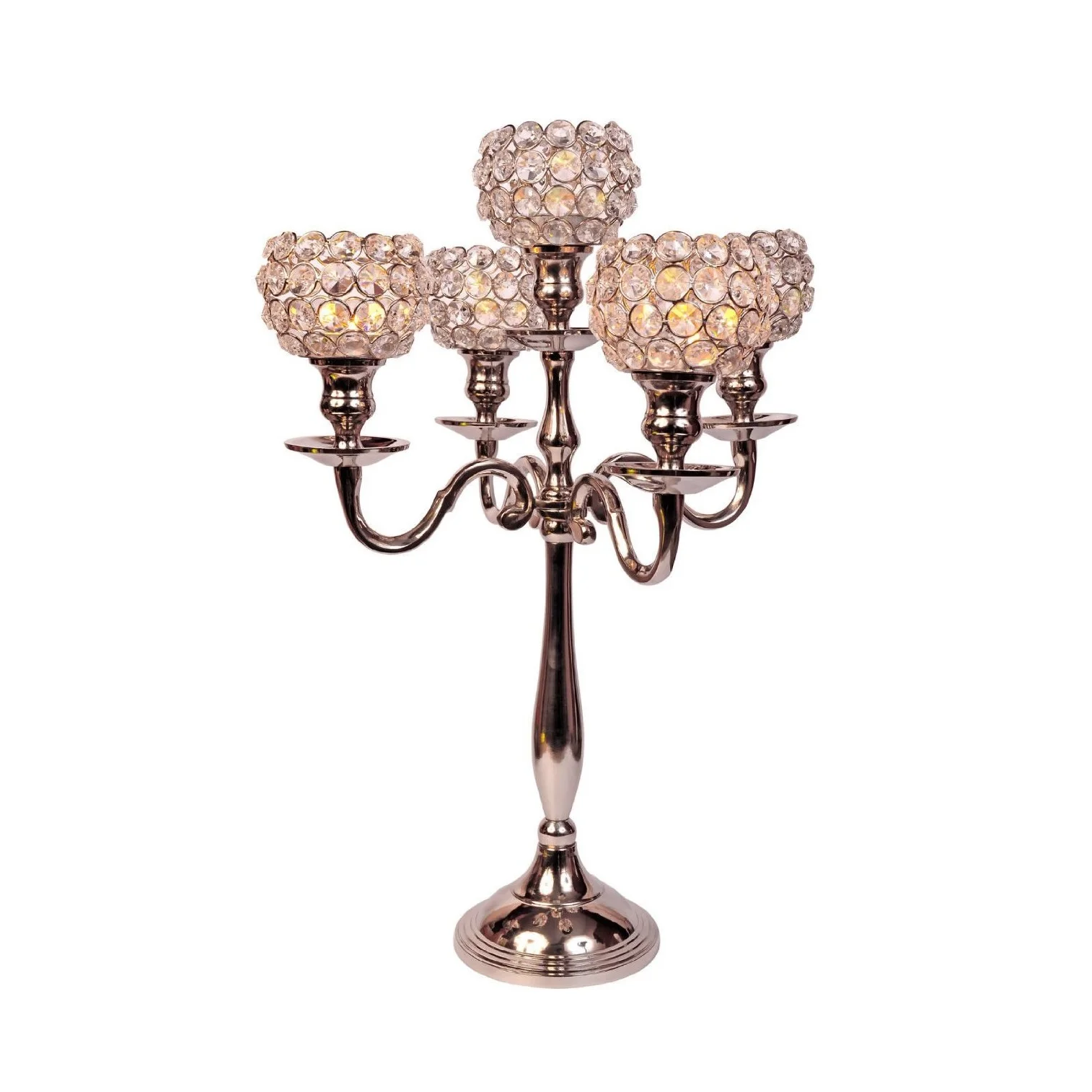 Crystal Votive Gold Candelabra Centerpiece Buy Glass Candelabra