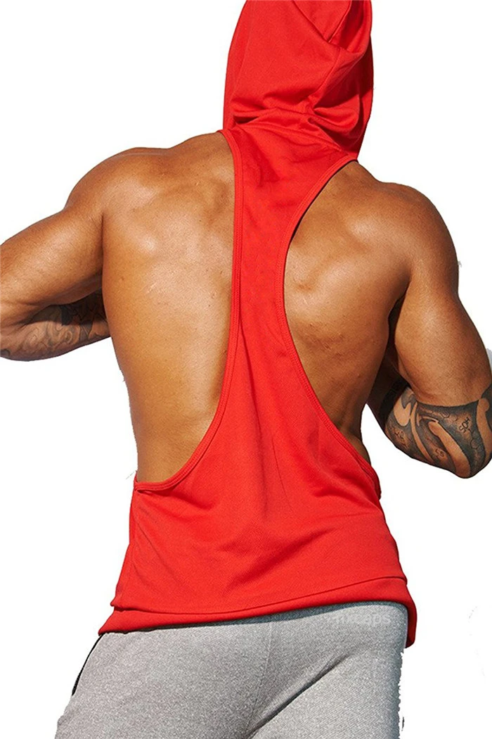 custom sleeveless workout hoodie