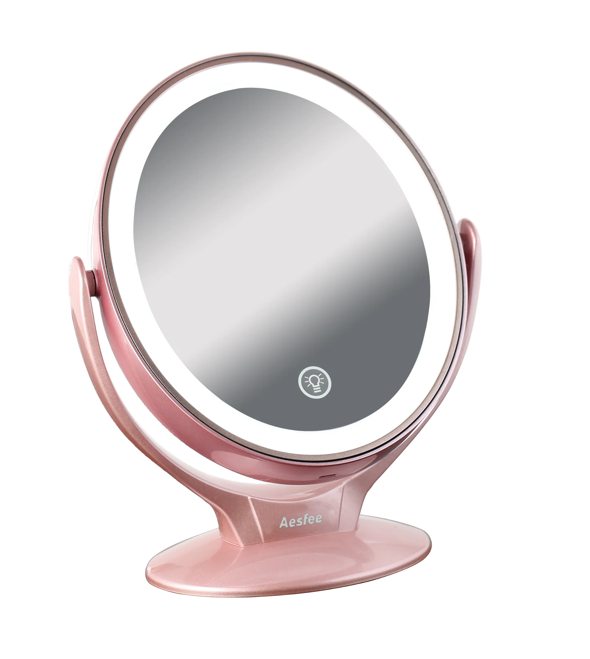 Aesfee Makeup Vanity Mirror With 21 Led Lights,1x / 7x Magnification