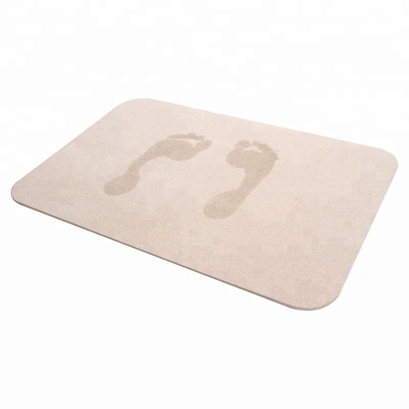 

Different Color Dry Fast Water Absorption Diatomaceous Earth Foot Bath Mat with Colorful Printing, Blue;pink;green;gray