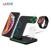 

new 2019 trending product 15W Upgraded 3 in 1 Wireless Charging Stand dockig station for smartphones mobile phone UUTEK RSZ5