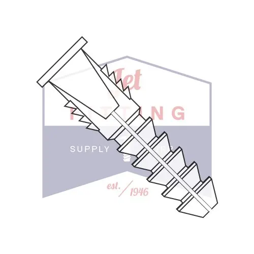 #6 - #8 Tapered and Ribbed Plastic Anchors / Nylon / Natural / For Use With #6 or #8 Screws | Range of Length: 3/4" - 1" | Drill Size: 3/16" (QUANTITY: 3,000 pcs)