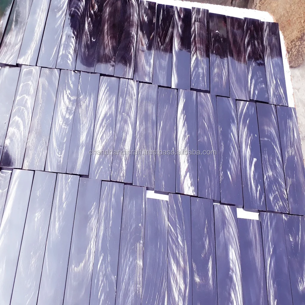 best quality 100% natural black buffalo horn scale with white