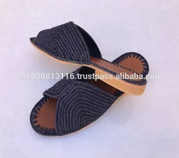 raffia flip flops