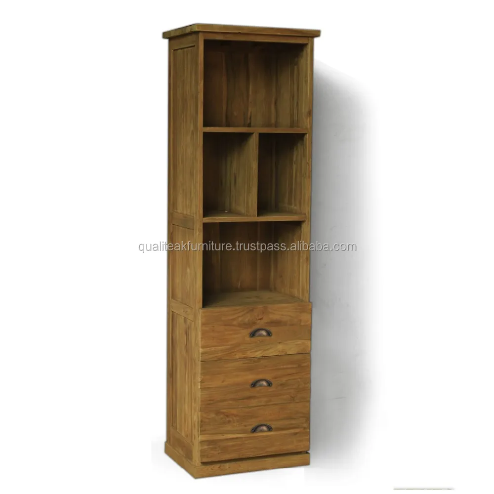 Teak Reclaimed Wood Small Display Cabinets 3 Drawers Buy