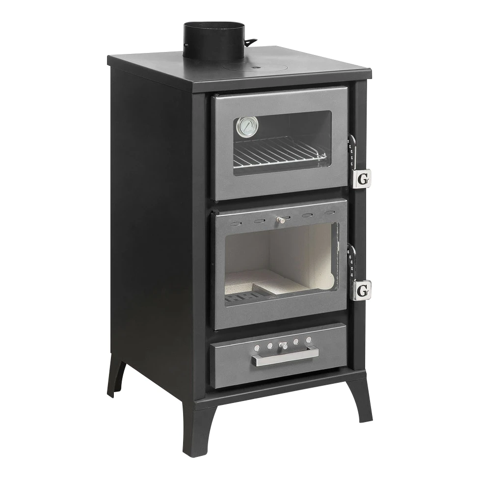 
15,3 kW European Quality Wood Burning Stove with Oven | 76% Efficiency (Gekas Stoves - MG 400) 