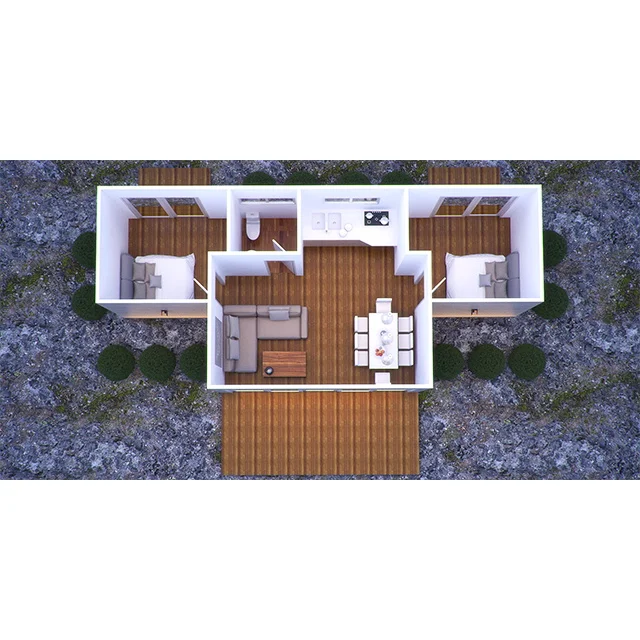 Two room prefabricated cement house casas prefabricadas ready made building