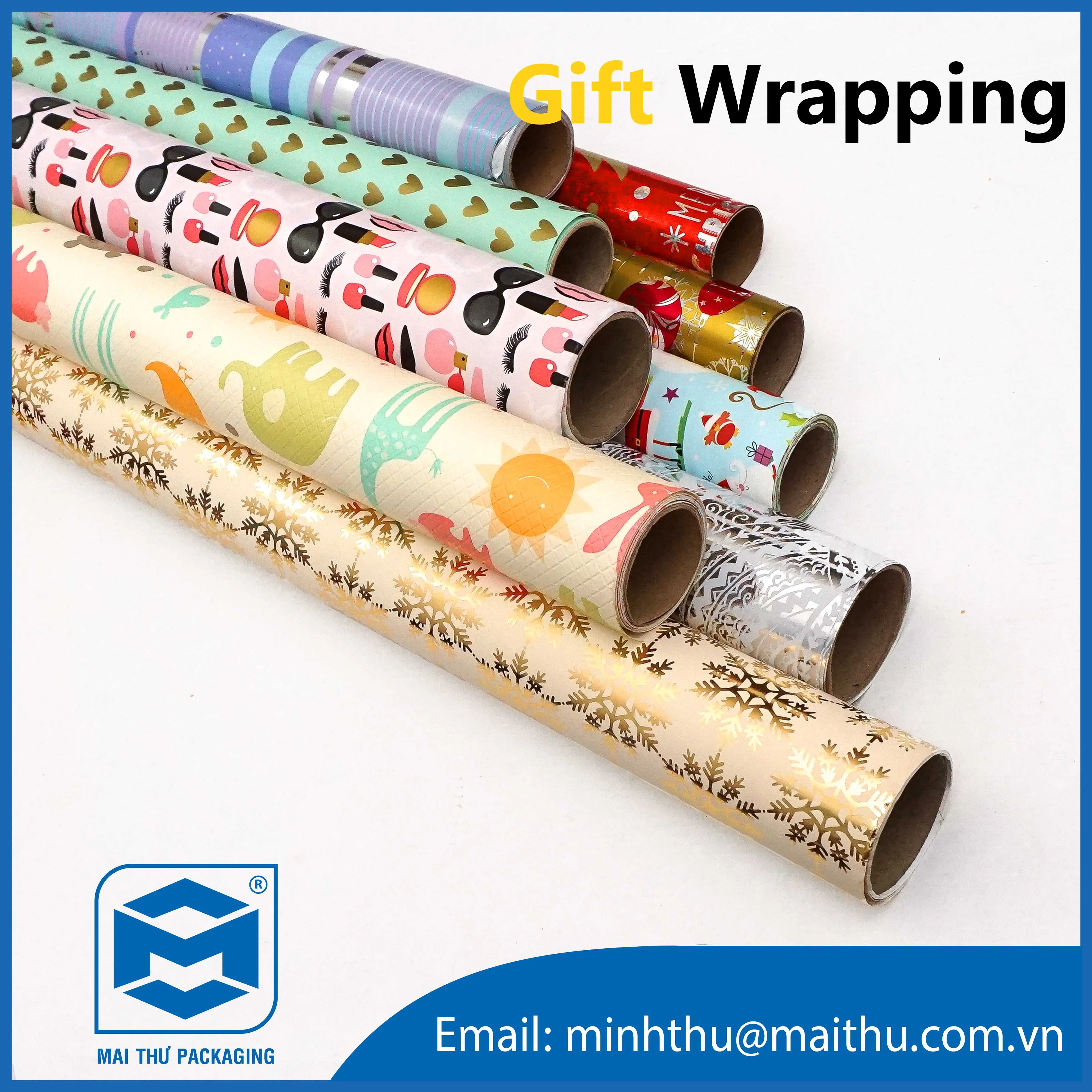 
high quality gift wrapping kraft paper roll 